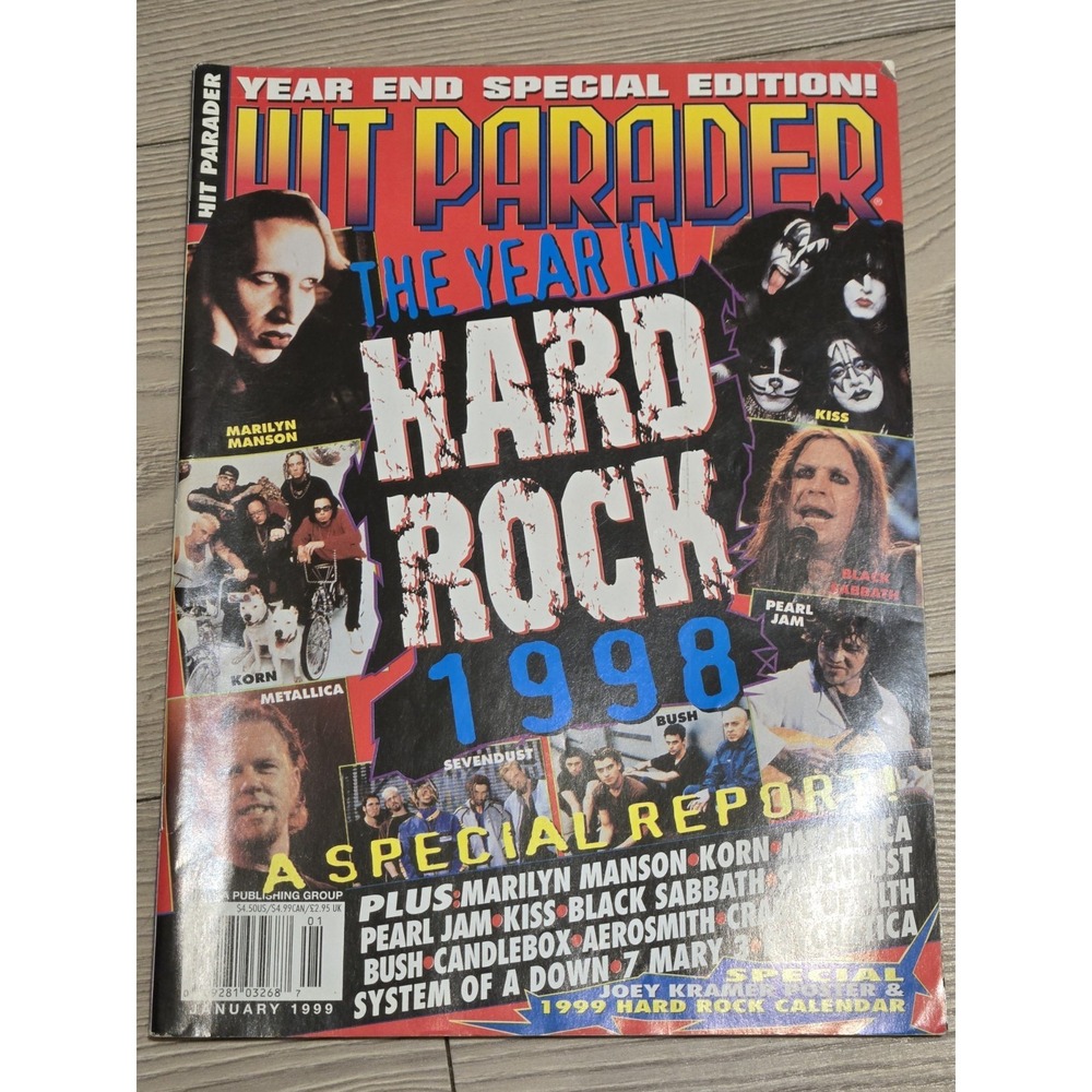 Hit Parader Magazine January 1999 Complete KISS /w Poster Gene Simmons